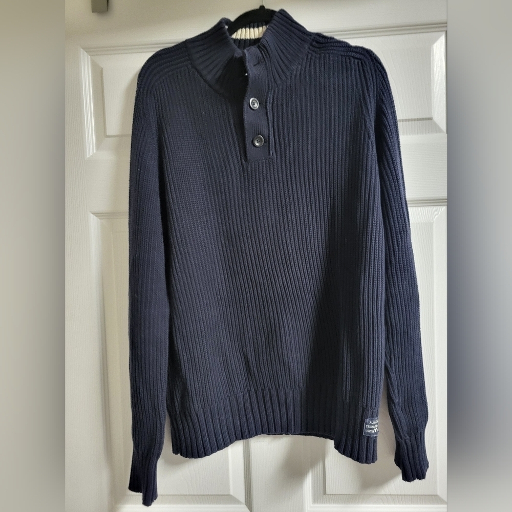 American Eagle Outfitters  - Mens 1/4 Button Sweater - Size L